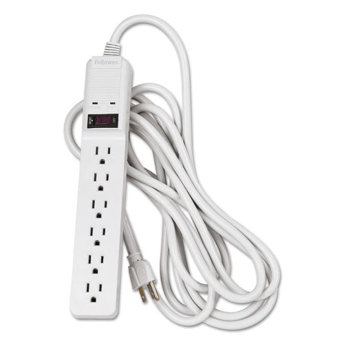Basic Home/office Surge Protector, 6 Ac Outlets, 15 Ft Cord, 450 J, Platinum