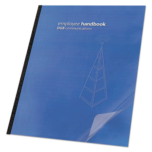 Clear View Presentation Covers For Binding Systems, Clear, 11.25 X 8.75, Unpunched, 25/pack