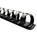 Combbind Standard Spines, 1/4" Diameter, 25 Sheet Capacity, Black, 100/box