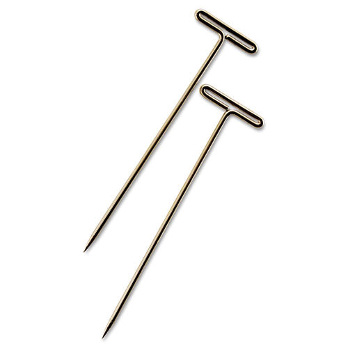 T-pins, Steel, Silver, 1.5", 100/box