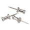 Aluminum Head Push Pins, Aluminum, Silver, 0.5", 100/box