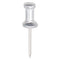 Aluminum Head Push Pins, Aluminum, Silver, 0.63", 100/box