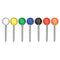 Map Tacks, Plastic, Assorted, 0.38", 100/box