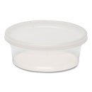 Plastic Deli Container With Lid, 8 Oz, Clear, Plastic, 240/carton