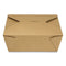 Reclosable Kraft Take-out Box, 48 Oz, Paper, 300/carton