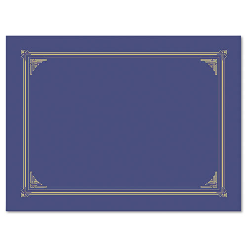 Certificate/document Cover, 12.5 X 9.75, Metallic Blue, 6/pack
