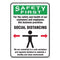 Social Distance Signs, Wall, 10 X 14, Customers And Employees Distancing Clean Environment, Humans/arrows, Green/white, 10/pk