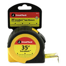 Extramark Tape Measure, 1" X 35 Ft, Steel, Yellow/black