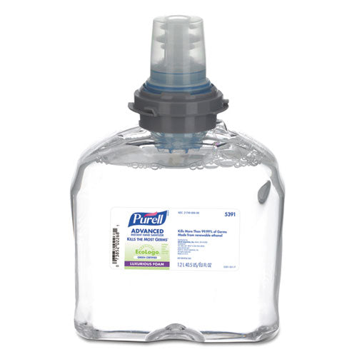 Green Certified Tfx Refill Advanced Foam Hand Sanitizer, 1,200 Ml, Fragrance-free, 2/carton