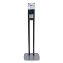 Es8 Hand Sanitizer Floor Stand With Dispenser, 1,200 Ml, 13.5 X 5 X 28.5, Graphite/silver