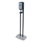 Cs6 Hand Sanitizer Floor Stand With Dispenser, 1,200 Ml, 13.5 X 5 X 28.5, Graphite/silver