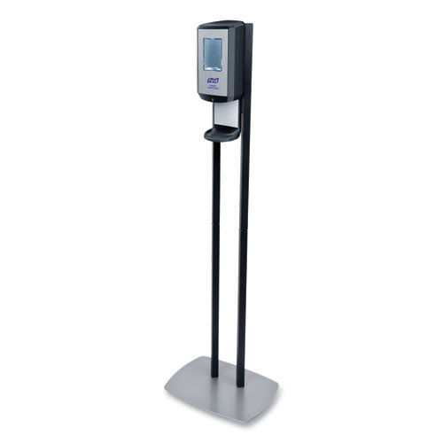 Cs8 Hand Sanitizer Floor Stand With Dispenser, 1,200 Ml, 13.5 X 5 X 28.5, Graphite