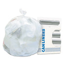 High-density Waste Can Liners, 16 Gal, 8 Microns, 24" X 33", Natural, 50 Bags/roll, 20 Rolls/carton