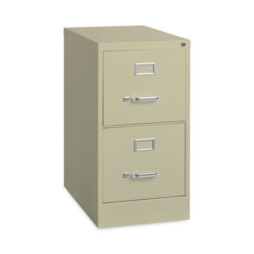 Vertical Letter File Cabinet, 2 Letter-size File Drawers, Putty, 15 X 22 X 28.37