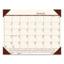 Ecotones Recycled Monthly Desk Pad Calendar, 22 X 17, Moonlight Cream Sheets, Brown Corners, 12-month (jan To Dec): 2024