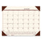 Ecotones Recycled Monthly Desk Pad Calendar, 22 X 17, Moonlight Cream Sheets, Brown Corners, 12-month (jan To Dec): 2024