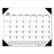 Recycled Economy Academic Desk Pad Calendar, 22 X 17, White/black Sheets, Black Binding/corners,14-month(july-aug): 2023-2024