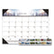 Recycled Full-color Monthly Desk Pad Calendar, Nature Photography, 22 X 17, Black Binding/corners,12-month (jan To Dec): 2024