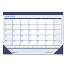 Recycled Contempo Desk Pad Calendar, 22 X 17, White/blue Sheets, Blue Binding, Blue Corners, 12-month (jan To Dec): 2024