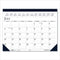 Recycled Academic Desk Pad Calendar, 18.5 X 13, White/blue Sheets, Blue Binding/corners, 14-month (july To Aug): 2023 To 2024