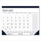 Recycled Two-color Monthly Desk Pad Calendar With Notes Section, 18.5 X 13, Blue Binding/corners, 12-month (jan-dec): 2024