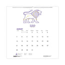 Recycled Academic Zodiac Wall Calendar, 11 X 14, Multicolor Sheets,12-month (aug To July): 2023 To 2024