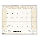 Recycled Monthly Horizontal Wall Calendar, Marble Stone Artwork, 14.88 X 12, White/sand Sheets, 12-month (jan To Dec): 2024