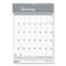 Bar Harbor Recycled Wirebound Monthly Wall Calendar, 12 X 17, White/blue/gray Sheets, 12-month (jan-dec): 2024