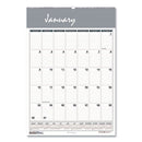 Bar Harbor Recycled Wirebound Monthly Wall Calendar, 15.5 X 22, White/blue/gray Sheets, 12-month (jan-dec): 2024