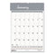 Bar Harbor Recycled Wirebound Monthly Wall Calendar, 15.5 X 22, White/blue/gray Sheets, 12-month (jan-dec): 2024