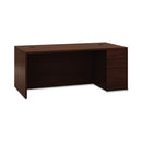 10500 Series "l" Workstation Right Pedestal Desk With Full-height Pedestal, 72" X 36" X 29.5", Mahogany