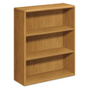 10700 Series Wood Bookcase, Three-shelf, 36w X 13.13d X 43.38h, Harvest