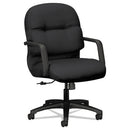 Pillow-soft 2090 Series Managerial Mid-back Swivel/tilt Chair, Supports Up To 300 Lb, 17" To 21" Seat Height, Black