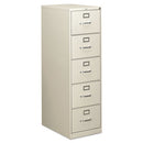 310 Series Vertical File, 5 Legal-size File Drawers, Light Gray, 18.25" X 26.5" X 60"