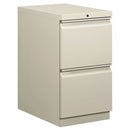 Brigade Mobile Pedestal, Left Or Right, 2 Letter-size File Drawers, Light Gray, 15" X 22.88" X 28"