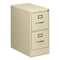 510 Series Vertical File, 2 Letter-size File Drawers, Putty, 15" X 25" X 29"