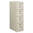 510 Series Vertical File, 4 Letter-size File Drawers, Light Gray, 15" X 25" X 52"