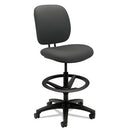 Comfortask Task Stool, Adjustable Footring, Supports Up To 300 Lb, 22" To 32" Seat Height, Iron Ore Seat/back, Black Base