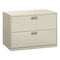 Brigade 600 Series Lateral File, 2 Legal/letter-size File Drawers, Light Gray, 42" X 18" X 28"