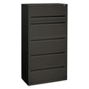 Brigade 700 Series Lateral File, 4 Legal/letter-size File Drawers, 1 File Shelf, 1 Post Shelf, Charcoal, 36" X 18" X 64.25"