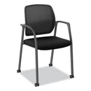 Nucleus Series Recharge Guest Chair, Supports Up To 300 Lb, 17.62" Seat Height, Black Seat/back, Black Base