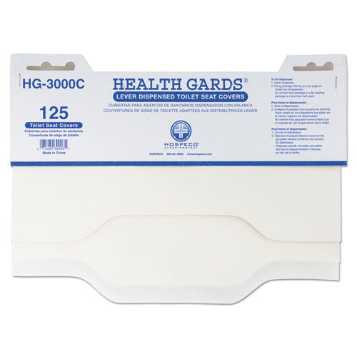 Health Gards Toilet Seat Covers, 15 X 17, White, 3,000/carton