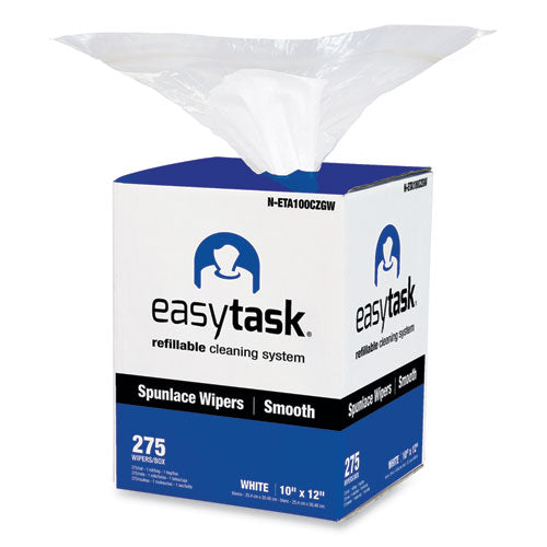 Easy Task A100 Wiper, Center-pull, 1-ply, 10 X 12, White, 275 Sheets/roll With Zipper Bag