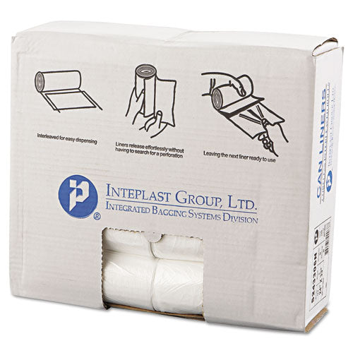 High-density Commercial Can Liners, 16 Gal, 6 Microns, 24" X 33", Natural, 50 Bags/roll, 20 Rolls/carton