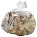 High-density Interleaved Commercial Can Liners, 30 Gal, 8 Microns, 30" X 37", Clear, 25 Bags/roll, 20 Rolls/carton