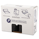 High-density Interleaved Commercial Can Liners, 45 Gal, 22 Microns, 40" X 48", Black, 25 Bags/roll, 6 Rolls/carton