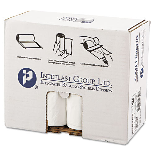 Low-density Commercial Can Liners, 30 Gal, 0.7 Mil, 30" X 36", White, 25 Bags/roll, 8 Rolls/carton