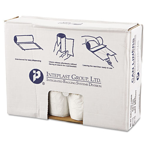 High-density Commercial Can Liners Value Pack, 45 Gal, 11 Microns, 40" X 46", Clear, 25 Bags/roll, 10 Rolls/carton