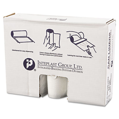 High-density Commercial Can Liners Value Pack, 45 Gal, 12 Microns, 40" X 46", Clear, 25 Bags/roll, 10 Rolls/carton