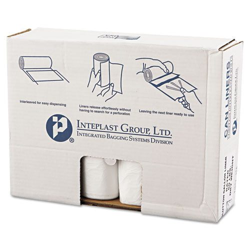 High-density Commercial Can Liners Value Pack, 60 Gal, 14 Microns, 43" X 46", Clear, 25 Bags/roll, 8 Rolls/carton